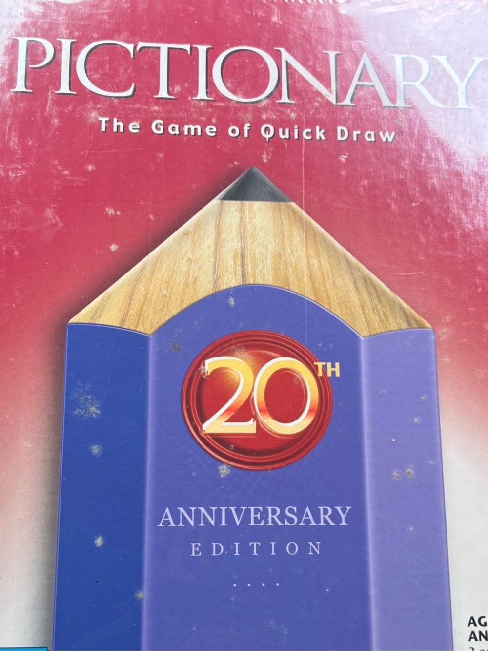 Pictionary 20th Anniversary Edition Parker Brothers 2005 The Game Of Quick Draw
